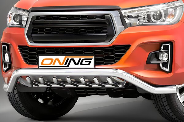 Frontschutzbügel breit Unterbodenschutz für Toyota Hilux 2018-2021 70mm Gutachten