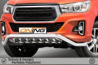 Frontschutzbügel breit Unterbodenschutz für Toyota Hilux 2018-2021 70mm Gutachten