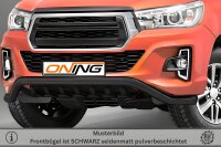 Frontschutzbügel breit Unterbodenschutz für Toyota Hilux 2018-2021 schwarz 70mm Edelstahl mit Gutachten