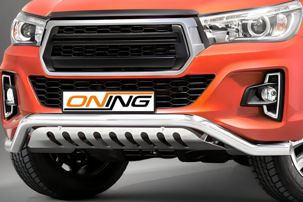 Frontschutzbügel breit Unterbodenschutz für Toyota Hilux 2018-2021 70mm Gutachten
