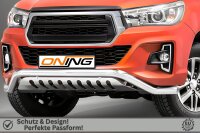 Frontschutzbügel breit Unterbodenschutz für Toyota Hilux 2018-2021 70mm Gutachten