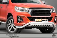 Frontschutzbügel breit Unterbodenschutz für Toyota Hilux 2018-2021 70mm Gutachten