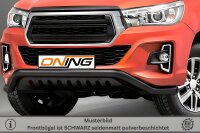 Frontschutzbügel breit Unterbodenschutz für Toyota Hilux 2018-2021 schwarz 70mm Edelstahl mit Gutachten