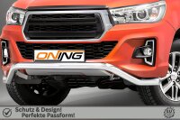 Frontschutzbügel breit für Toyota Hilux 2018-2021 70mm Gutachten Edelstahl