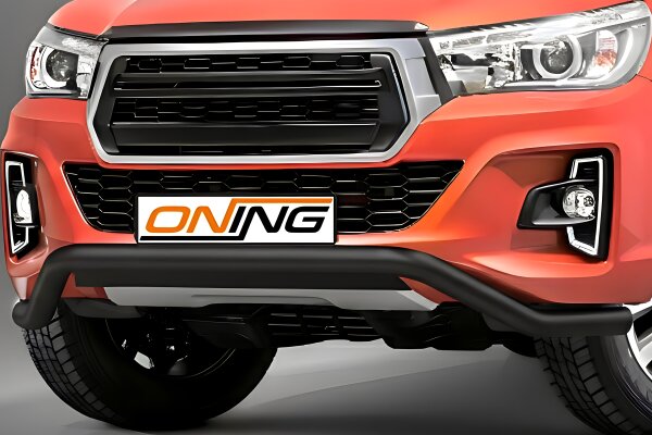 Frontschutzbügel breit für Toyota Hilux 2018-2021 schwarz 70mm Edelstahl mit Gutachten
