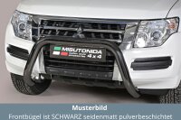 Frontbügel Edelstahl schwarz für Mitsubishi Pajero V80 2015 - 76mm mit Gutachten