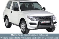 Frontbügel Edelstahl schwarz für Mitsubishi Pajero 2015 - 63mm mit Gutachten