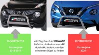Frontbügel Edelstahl schwarz für Nissan Juke F15 2010-2019 63mm mit Gutachten