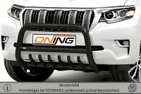 Frontschutzbügel mit Unterfahrschutz für Toyota Land Cruiser 150 (J15) 2017- schwarz 70mm Edelstahl mit Gutachten