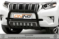 Frontschutzbügel mit Unterfahrschutz für Toyota Land Cruiser 150 (J15) 2017- schwarz 70mm Edelstahl mit Gutachten