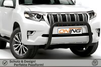 Frontschutzbügel für Toyota Land Cruiser 150 (J15) 2017- schwarz 70mm Edelstahl mit Gutachten