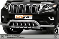Frontschutzbügel breit Unterbodenschutz für Toyota Land Cruiser 150 (J15) 2017- 70mm Gutachten