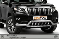 Frontschutzbügel breit Unterbodenschutz für Toyota Land Cruiser 150 (J15) 2017- 70mm Gutachten