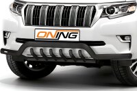Frontschutzbügel breit Unterbodenschutz für Toyota Land Cruiser 150 (J15) 2017- schwarz 70mm Edelstahl mit Gutachten