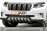 Frontschutzbügel breit Unterbodenschutz für Toyota Land Cruiser 150 (J15) 2017- schwarz 70mm Edelstahl mit Gutachten
