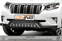 Frontschutzbügel breit Unterbodenschutz für Toyota Land Cruiser 150 (J15) 2017- schwarz 70mm Edelstahl mit Gutachten