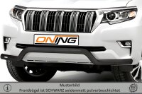 Frontschutzbügel breit für Toyota Land Cruiser 150 (J15) 2017- schwarz 70mm Edelstahl mit Gutachten