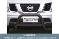 Frontbügel Edelstahl schwarz für Nissan Navara 2005 - 2009 63mm mit Gutachten