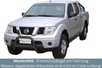 Frontbügel Edelstahl schwarz für Nissan Navara 2005 - 2009 63mm mit Gutachten