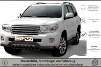 Frontschutzbügel breit Unterbodenschutz für Toyota Land Cruiser V8 (J20) 2012-2016 schwarz 76mm Edelstahl mit Gutachten