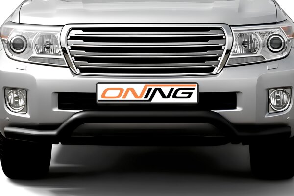 Frontschutzbügel breit für Toyota Land Cruiser V8 (J20) 2012-2016 schwarz 76mm Edelstahl mit Gutachten
