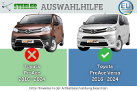 Frontschutzbügel mit Unterfahrschutz für Toyota ProAce Verso 2016-2024 schwarz 60mm Edelstahl Gutachten