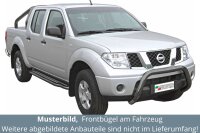 Frontbügel Edelstahl schwarz für Nissan Navara 2005 - 2009 76mm mit Gutachten