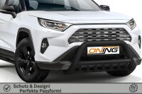 Frontschutzbügel mit Unterfahrschutz für Toyota Rav 4 (A5) 2018- schwarz 70mm Edelstahl mit Gutachten