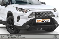 Frontschutzbügel mit Unterfahrschutz für Toyota Rav 4 (A5) 2018- schwarz 70mm Edelstahl mit Gutachten