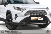 Frontschutzbügel mit Querstreben für Toyota Rav 4 (A5) 2018- schwarz 70mm Edelstahl mit Gutachten