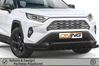 Frontschutzbügel breit Unterbodenschutz für Toyota Rav 4 (A5) 2018- schwarz 70mm Edelstahl mit Gutachten