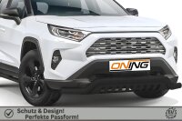 Frontschutzbügel breit Unterbodenschutz für Toyota Rav 4 (A5) 2018- schwarz 70mm Edelstahl mit Gutachten breit