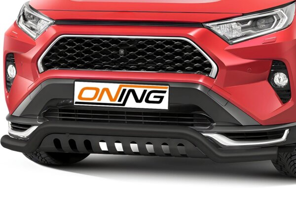 Frontschutzbügel breit Unterbodenschutz für Toyota Rav 4 Plug-In Hybrid (A5) 2020- schwarz 70mm Edelstahl mit Gutachten