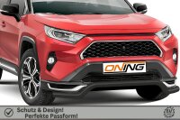 Frontschutzbügel breit für Toyota Rav 4 Plug-In Hybrid (A5) 2020- schwarz 70mm Edelstahl mit Gutachten