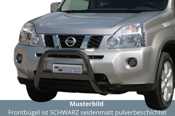 Frontbügel Edelstahl schwarz für Nissan X-Trail 2007 - 2010 63mm mit Gutachten