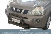 Frontbügel Edelstahl schwarz für Nissan X-Trail 2007 - 2010 63mm mit Gutachten
