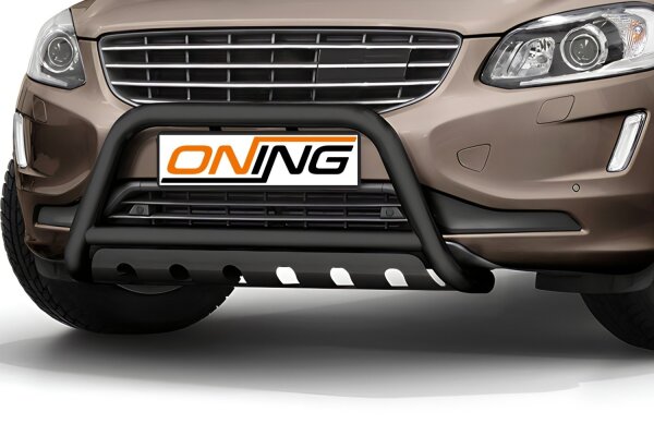 Frontschutzbügel mit Unterfahrschutz für Volvo XC60 2014-2017 schwarz 60mm Edelstahl mit Gutachten