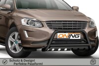 Frontschutzbügel mit Unterfahrschutz für Volvo XC60 2014-2017 schwarz 60mm Edelstahl mit Gutachten