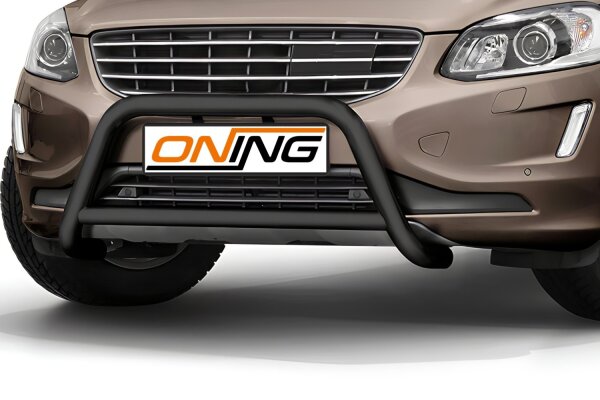 Frontschutzbügel mit Querstreben für Volvo XC60 2014-2017 schwarz 60mm Edelstahl mit Gutachten