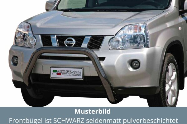 Frontbügel Edelstahl schwarz für Nissan X-Trail 2007 - 2010 76mm mit Gutachten