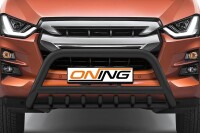 Frontschutzbügel mit Unterfahrschutz für Isuzu D-Max 3 2020-2024 schwarz 70mm Edelstahl mit Gutachten