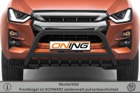 Frontschutzbügel mit Unterfahrschutz für Isuzu D-Max 3 2020-2024 schwarz 70mm Edelstahl mit Gutachten