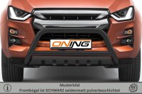 Frontschutzbügel mit Unterfahrschutz für Isuzu D-Max 3 2020-2024 schwarz 70mm Edelstahl mit Gutachten