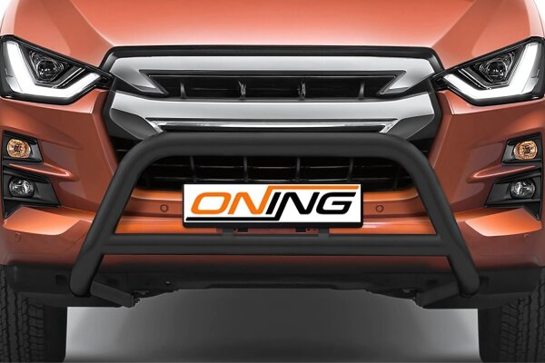 Frontschutzbügel mit Querstreben für Isuzu D-Max 3 2020-2024 schwarz 70mm Edelstahl mit Gutachten