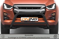 Frontschutzbügel mit Querstreben für Isuzu D-Max 3 2020-2024 schwarz 70mm Edelstahl mit Gutachten