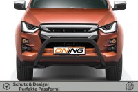 Frontschutzbügel mit Querstreben für Isuzu D-Max 3 2020-2024 schwarz 70mm Edelstahl mit Gutachten