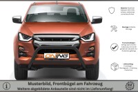 Frontschutzbügel mit Querstreben für Isuzu D-Max 3 2020-2024 schwarz 70mm Edelstahl mit Gutachten