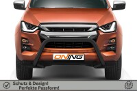 Frontschutzbügel für Isuzu D-Max 3 2020-2024 schwarz 70mm Edelstahl mit Gutachten