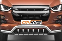 Frontschutzbügel breit Unterbodenschutz für Isuzu D-Max 3 2020-2024 70mm Gutachten