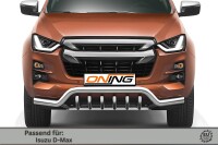 Frontschutzbügel breit Unterbodenschutz für Isuzu D-Max 3 2020-2024 70mm Gutachten